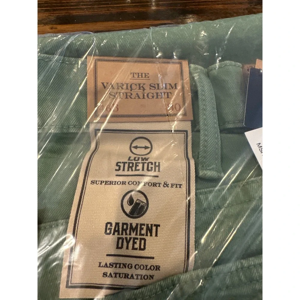 Polo Ralph Lauren‎ Varick Slim Straight Green Garment Dyed Pants 46x30 New
